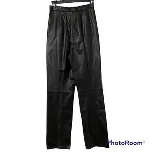 Vintage 80s High Waisted WEST BAY Saks Fifth Avenue Leather Pants 6